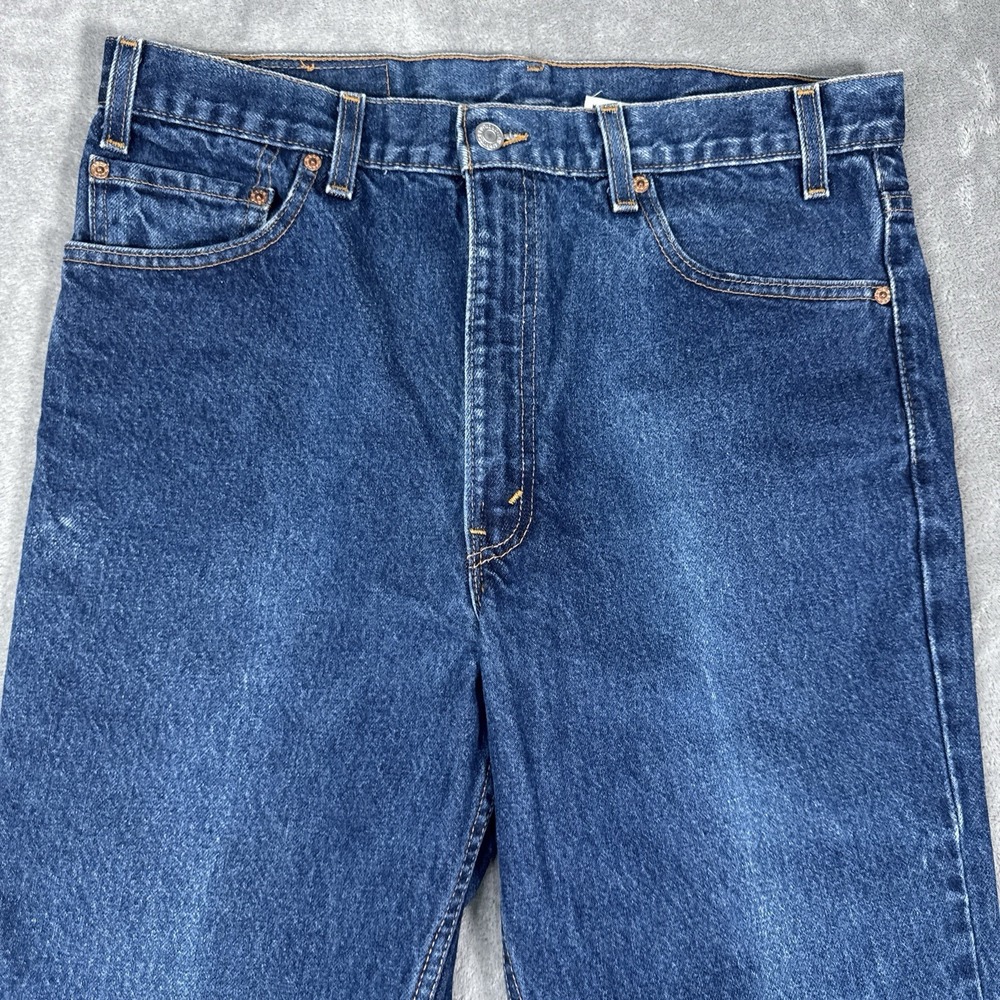 Vintage Levis Jeans Men 36x34 Fits 35x33 Blue Denim 517 Bootcut Made in USA 90s - Picture 5 of 16